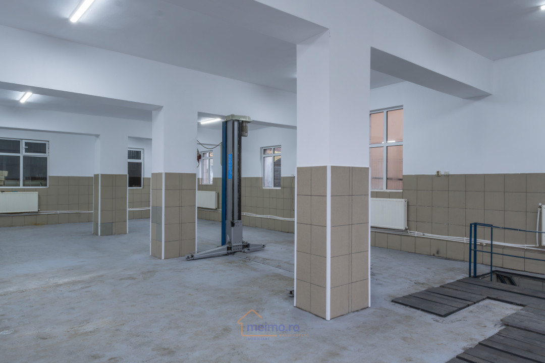 Ansamblu comercial: birou + open space + hală service, curte 550 mp