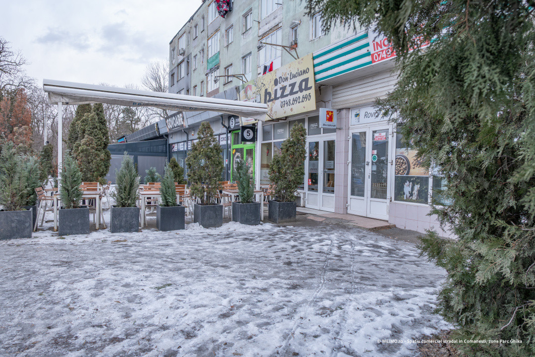 Comănești, lângă Poliție – geamuri mari, vizibil